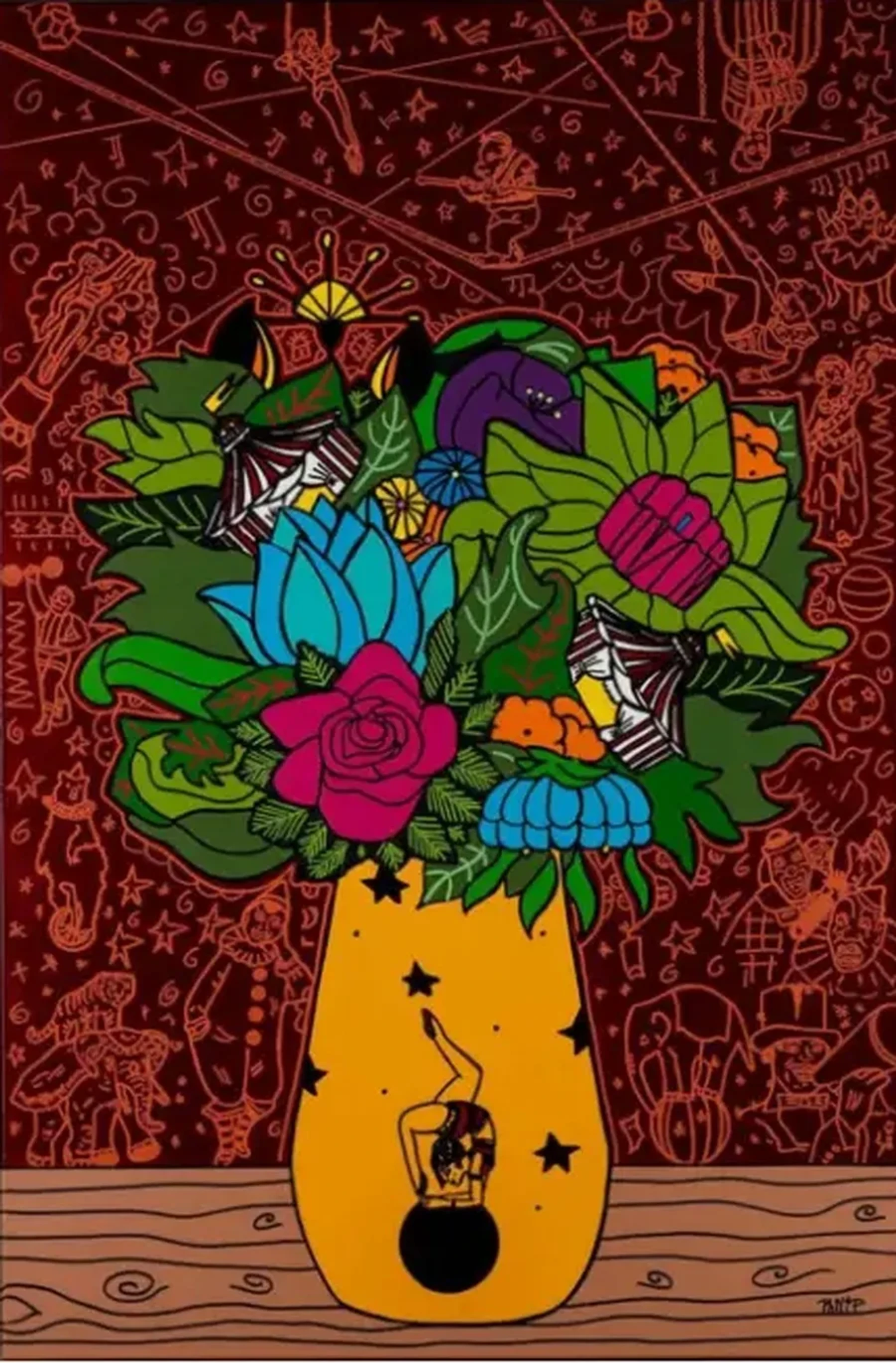 Ladies and Gentlemen — Acryl op canvas, 100 × 150 cm, 2024
